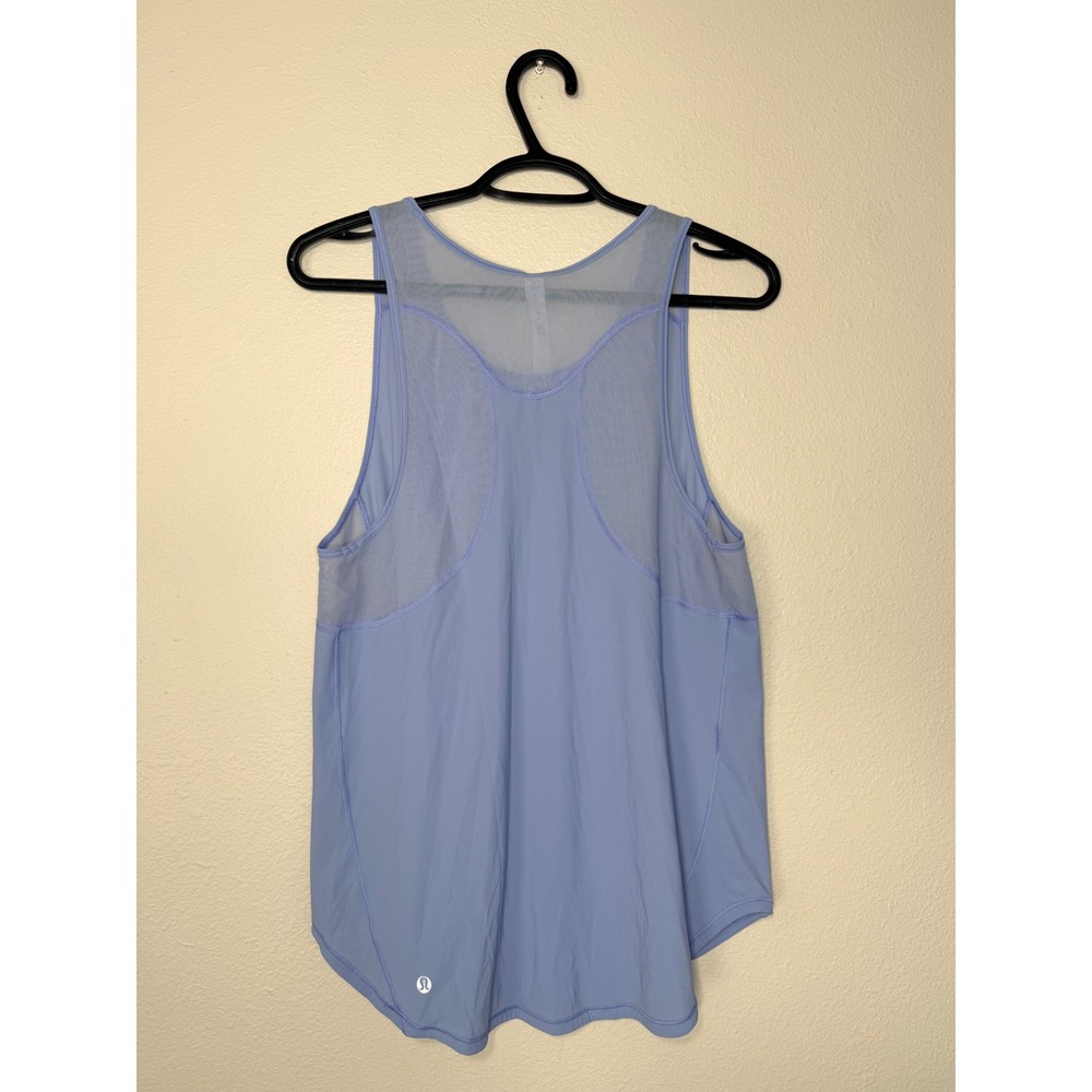 Lululemon Sculpt Tank Top Light Blue Mesh Back Running Workout Shirt Size 8 - Picture 2 of 7